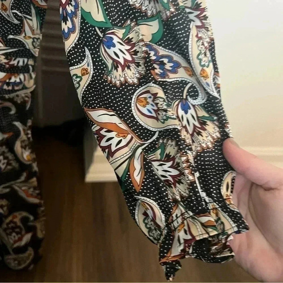 Maje Isley Wrap-effect Printed Satin Playsuit- Size 36; Like New without tags - Picture 7 of 16